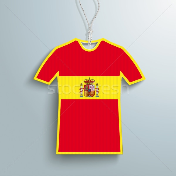 Prezzo adesivo tshirt rosso giallo Spagna Foto d'archivio © limbi007