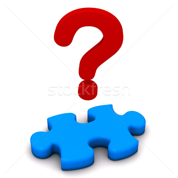 Puzzle Question Mark Stock photo © limbi007