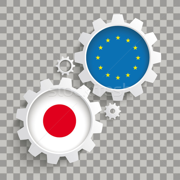 EU Japán együttműködés sebességváltó átlátszó fehér Stock fotó © limbi007
