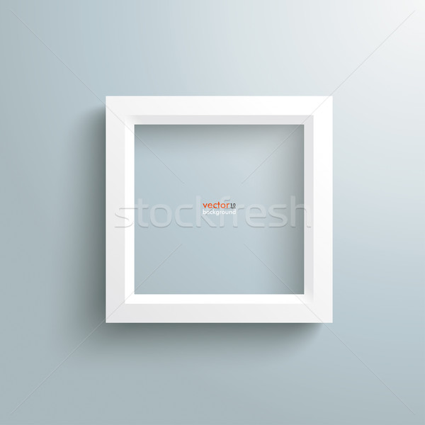 White Frame Silver Background Stock photo © limbi007