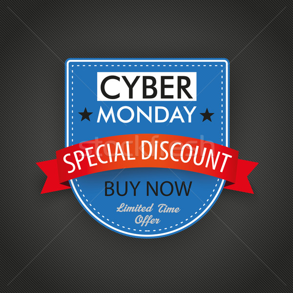 Stock photo: Shield Cyber Monday Dark Background