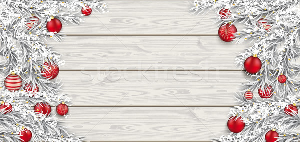 Foto d'archivio: Congelato · rosso · legno · Natale · legno · eps