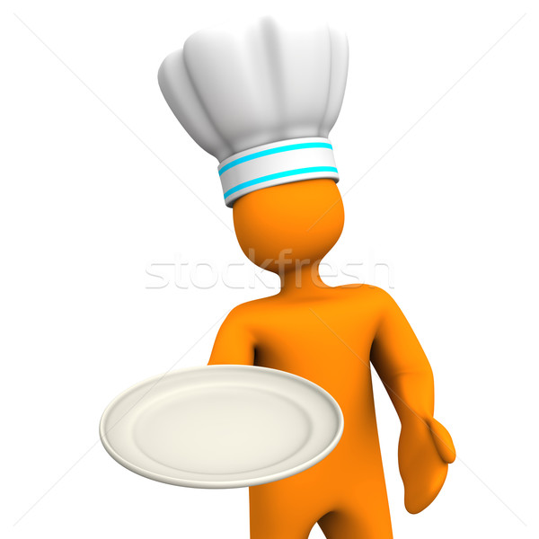 Chef With Plate 2 Stock photo © limbi007