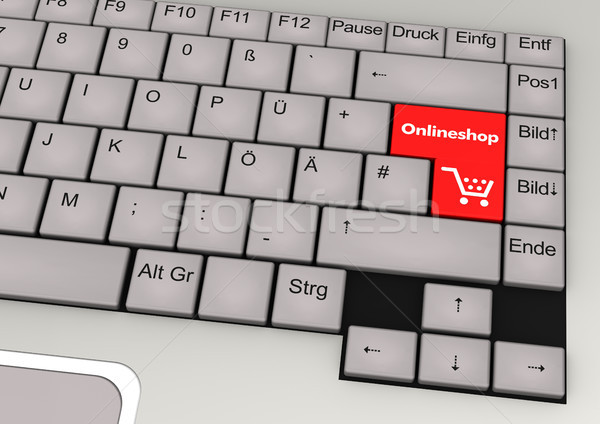Onlineshop Keyboard Stock photo © limbi007