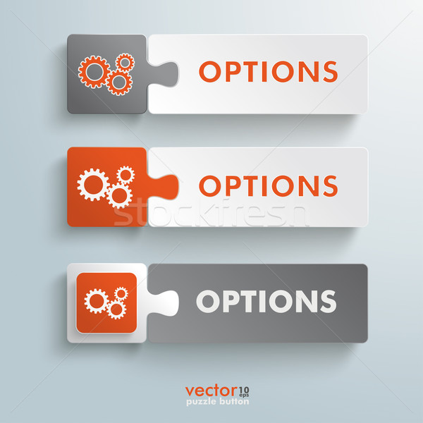 Stock photo: Button Puzzle Options