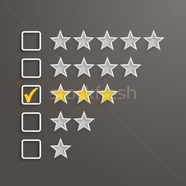 3 Stars Rating Stock photo © limbi007