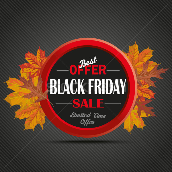 [[stock_photo]]: Anneau · black · friday · feuillage · sombre · texte · eps