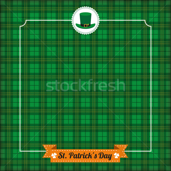 Stock photo: St. Patricks Day Vintage Tartan Cover Ribbon