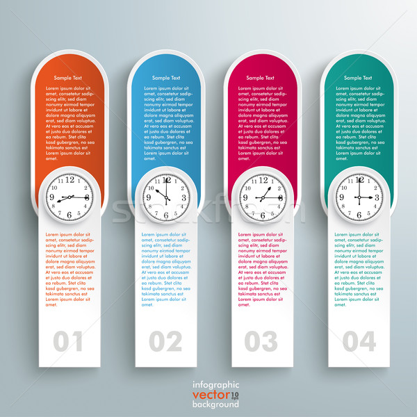 Oblong Round Banners Clocks Schedule Stock photo © limbi007