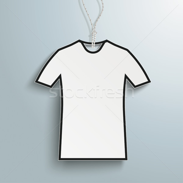 Price Sticker T-Shirt Black White Stock photo © limbi007