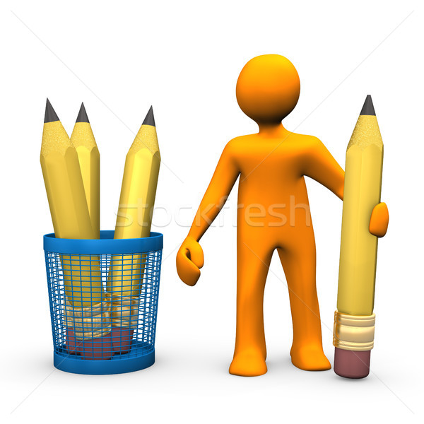 Pencils Manikin Stock photo © limbi007