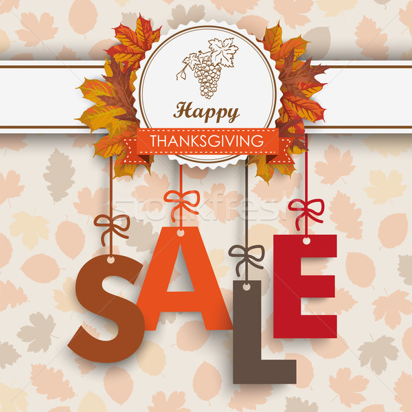 Sale Foliage Thanksgiving Emblem Stock photo © limbi007