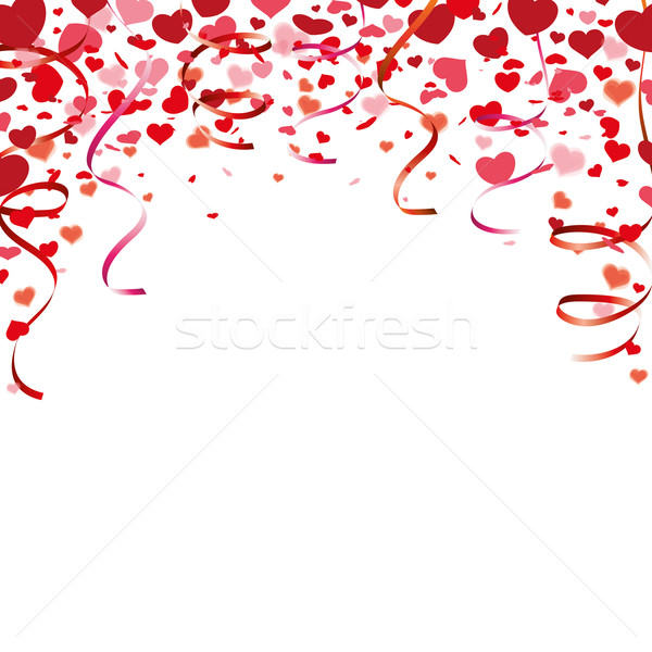 Confetti Hearts Garlands Cover Stock photo © limbi007