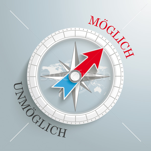 Stock photo: Compass Moeglich Ungmoeglich