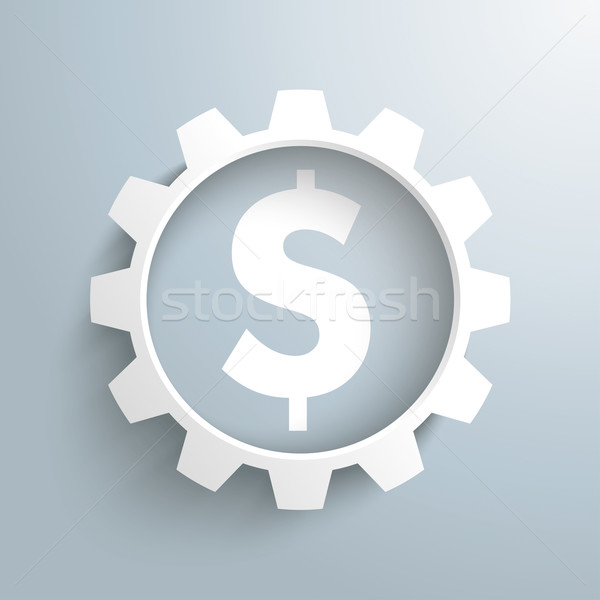 Blanche engins dollar engins symbole gris [[stock_photo]] © limbi007
