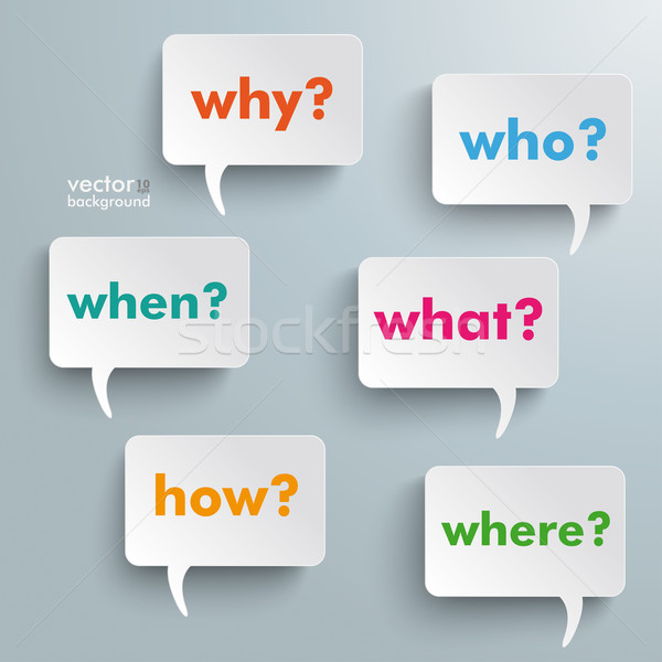 Question Speech Bubbles Stock photo © limbi007