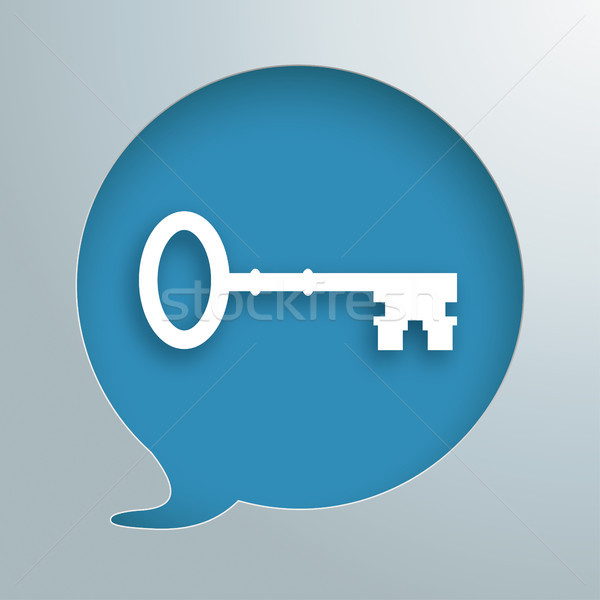 Speech Bubble Hole Key Stock photo © limbi007