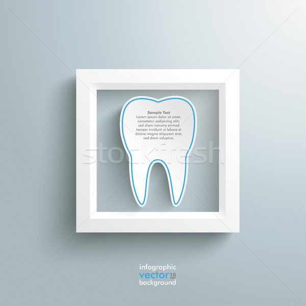 White Frame And Tooth Stock photo © limbi007