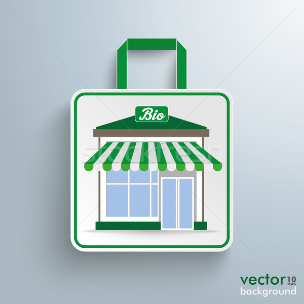 Paper Shopping Bag Bio Shop Stock photo © limbi007