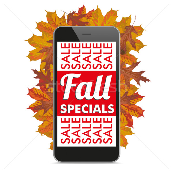 Black Smartphone Autumn Fall Specials Stock photo © limbi007