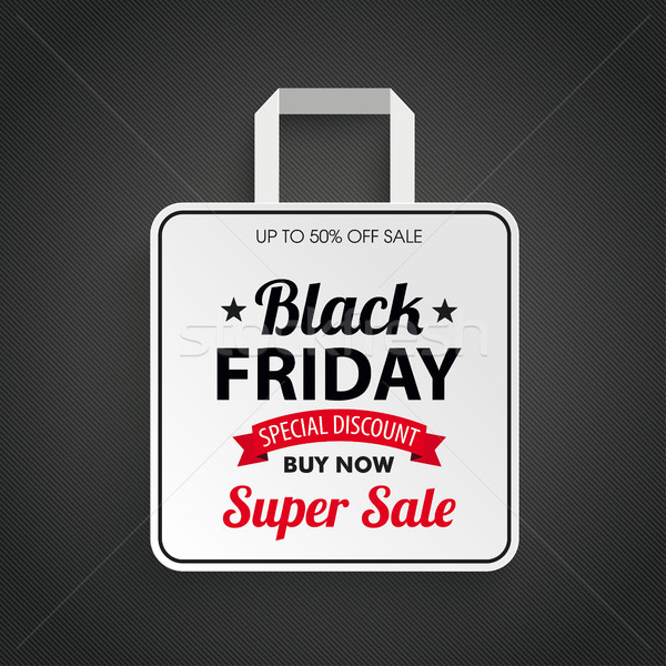 ストックフォト: ショッピングバッグ · ブラックフライデー · スーパー · 販売 · 文字 · 暗い