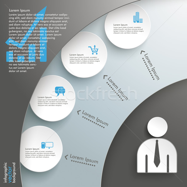 Vág kör infografika körök terv szürke Stock fotó © limbi007