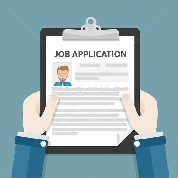 Hands Clipboard Job Application Stock photo © limbi007