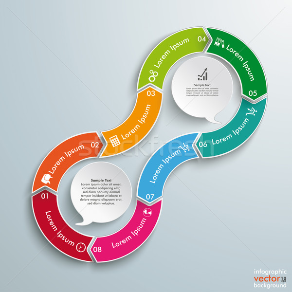 Ciclo opciones infografía gris eps Foto stock © limbi007