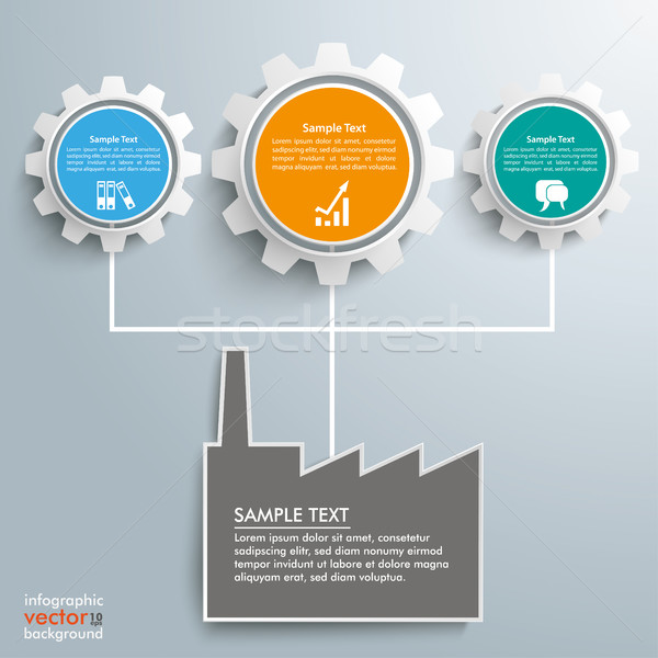 Industry Gears Network Infographic Stock photo © limbi007