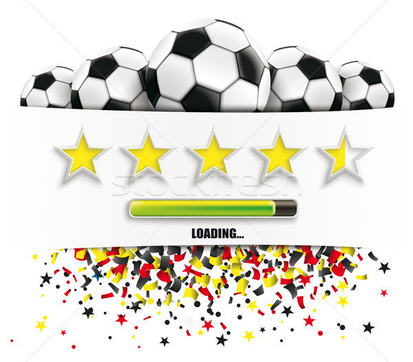 Banner Classic Footballs Germany 5 Stars Loading Stock photo © limbi007