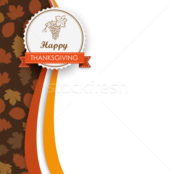 Stock photo: Autumn Flyer Oblong Emblem