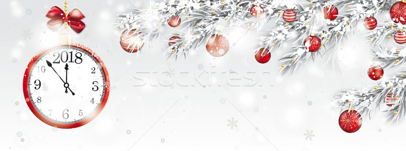 Stockfoto: Klok · bevroren · zon · schitteren · Rood · sneeuwval