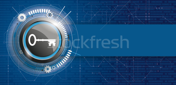 Key Circuit Board Banner Data Stock photo © limbi007
