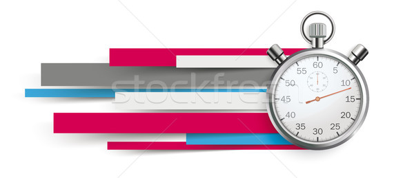 Speed Time Stopwatch Colorful Paper Lines White Header Stock photo © limbi007