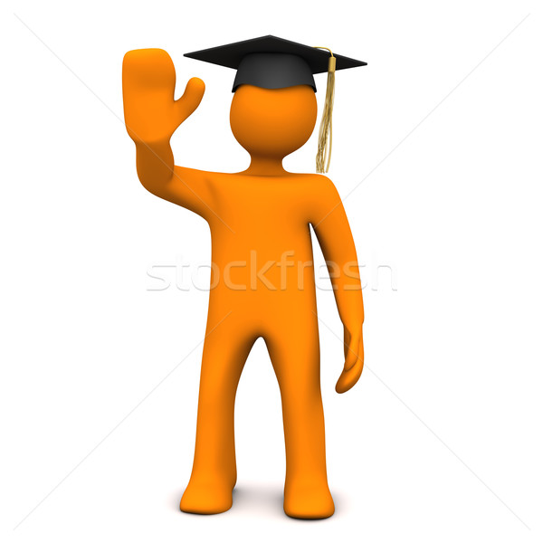 Foto stock: Olá · pós-graduação · laranja · preto · graduação