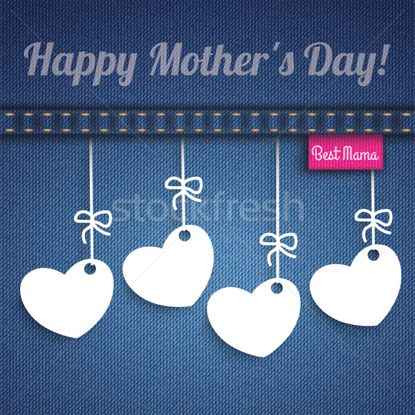 Jeans 4 Hanging Hearts Mothersday Stock photo © limbi007