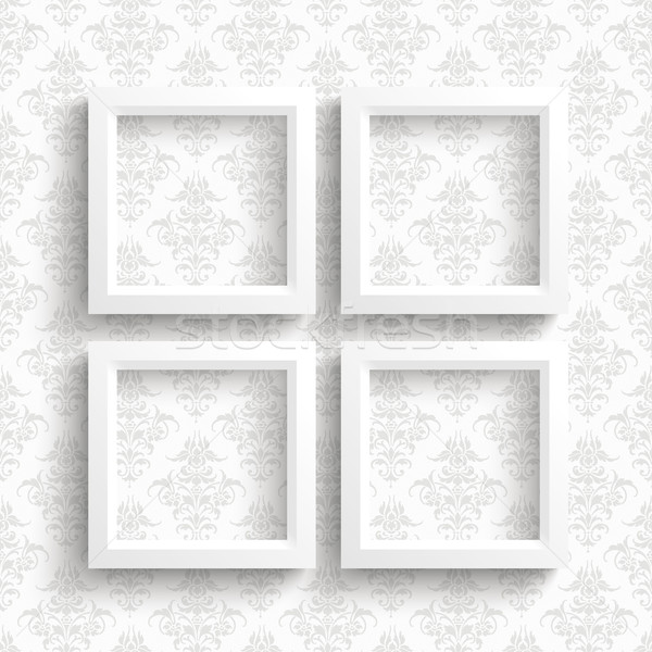 4 Frames Ornaments Wallpaper Stock photo © limbi007