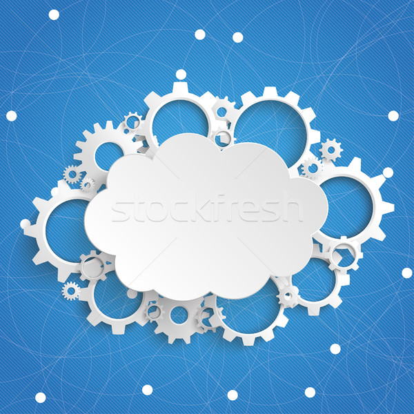 Cloud Gears Engine Blue Sky Stock photo © limbi007