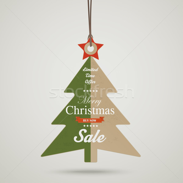 Vintage Christmas Price Sticker Stock photo © limbi007