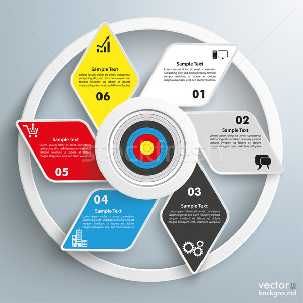 Target Rhombus Cycle Infographic Stock photo © limbi007