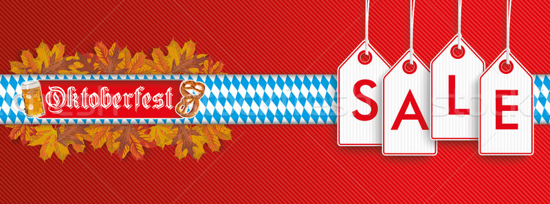 Oktoberfest Hanging Price Stickers Sale Header SH Stock photo © limbi007