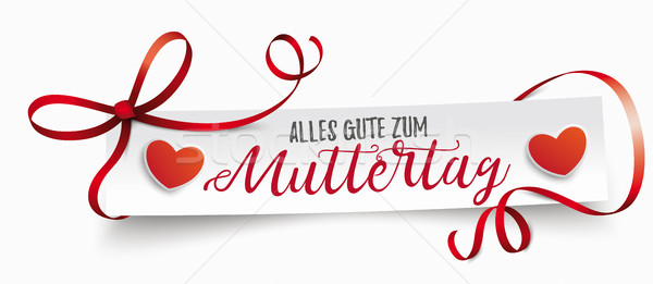 Paper Banner Ribbon Muttertag Stock photo © limbi007
