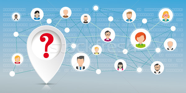 Pointer Question Social Network Data Stock photo © limbi007