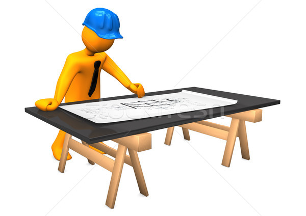 Architect Construction Plan Stock photo © limbi007