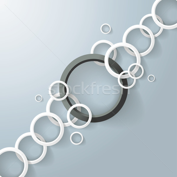 White Chain With A Big Black Ring Stock photo © limbi007