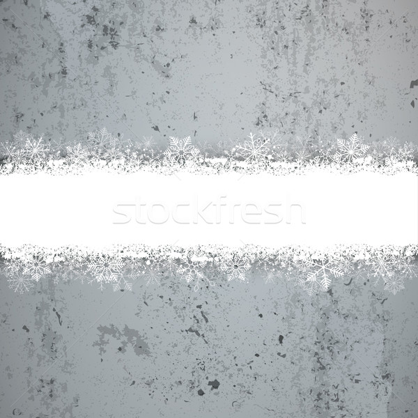 Snowflakes Banner Concrete Stock photo © limbi007