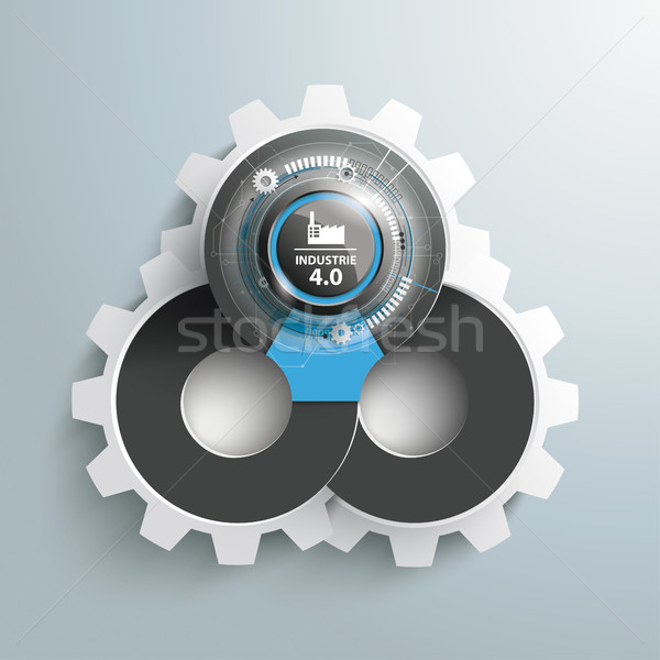 Infographic Industrie 4 Gears Stock photo © limbi007