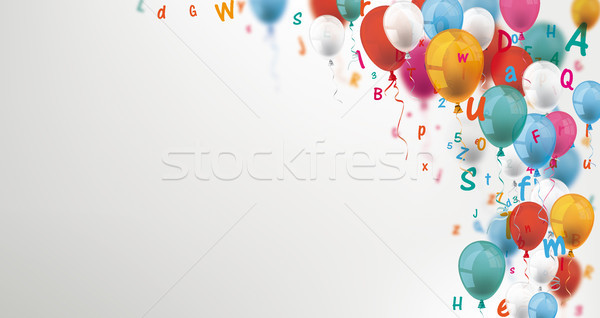 Colored Letters Balloons Header Stock photo © limbi007
