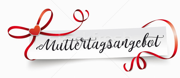 Paper Banner Ribbon Muttertagsangebot Stock photo © limbi007