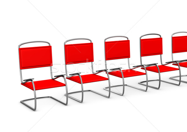 Stock fotó: Piros · székek · megbeszélés · szoba · konferencia · szék